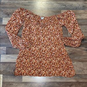 Billabong Floral Off-Shoulder mini dress size Large